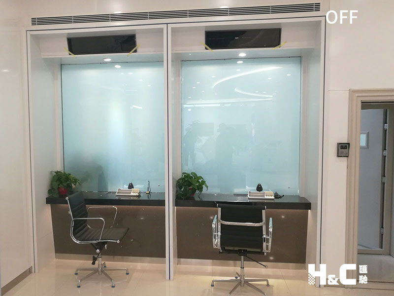 匯馳調光膜銀行柜臺應用